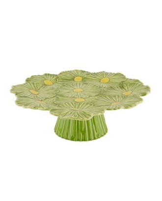 Platou cu picior, ceramica, 37 cm, Maria Flor - Bordallo Pinheiro